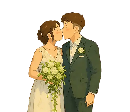 Riccardo Gabellini and Chiara on their wedding day